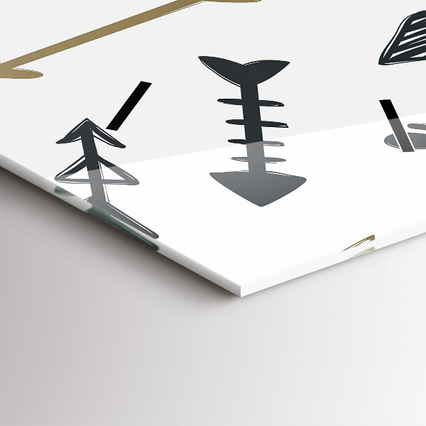 Vertical wall clock Geometric hipster pattern