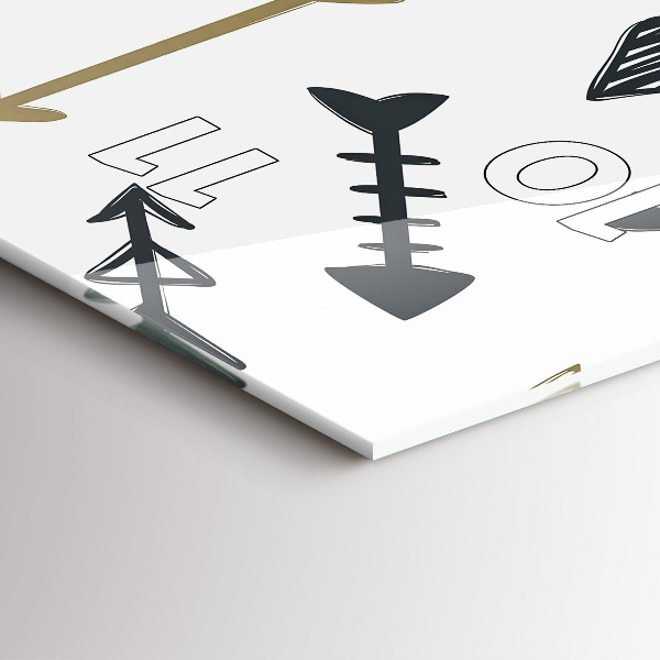 Vertical wall clock Geometric hipster pattern