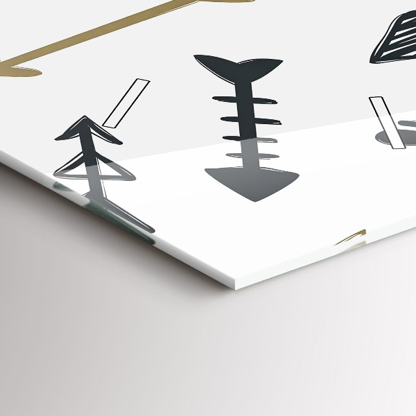 Vertical wall clock Geometric hipster pattern