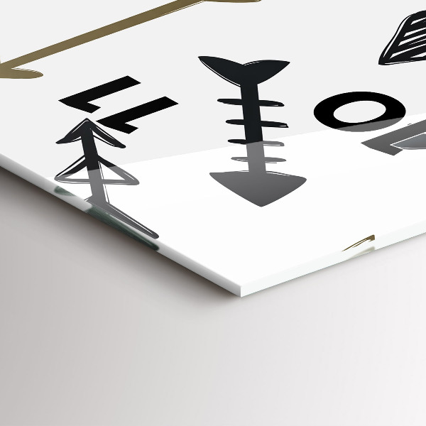 Vertical wall clock Geometric hipster pattern