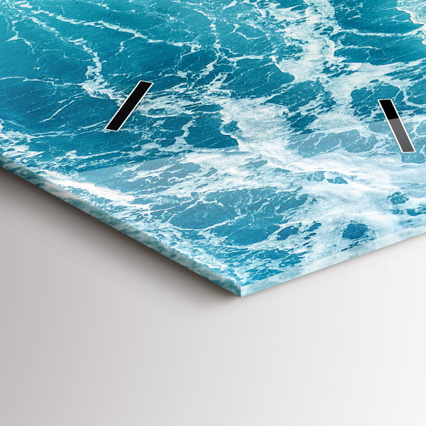 Vertical wall clock Ocean waves
