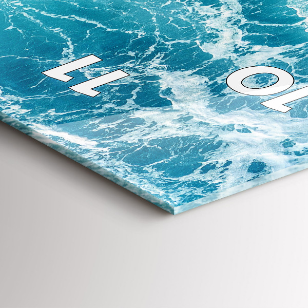 Vertical wall clock Ocean waves