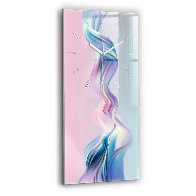 Vertical wall clock Pastel Wave Abstraction