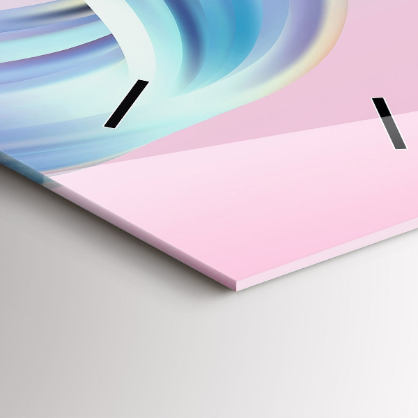 Vertical wall clock Pastel Wave Abstraction