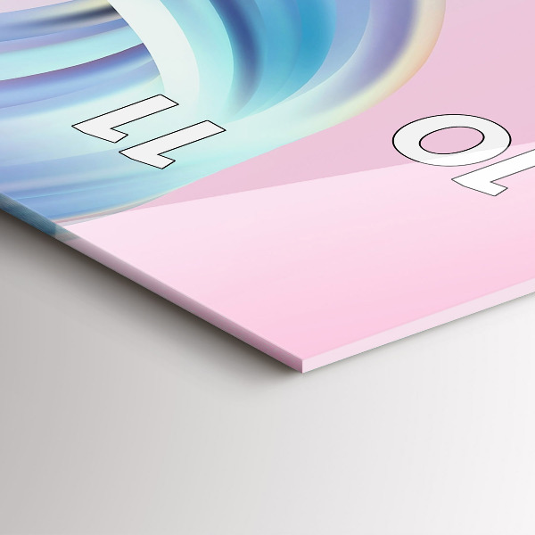 Vertical wall clock Pastel Wave Abstraction