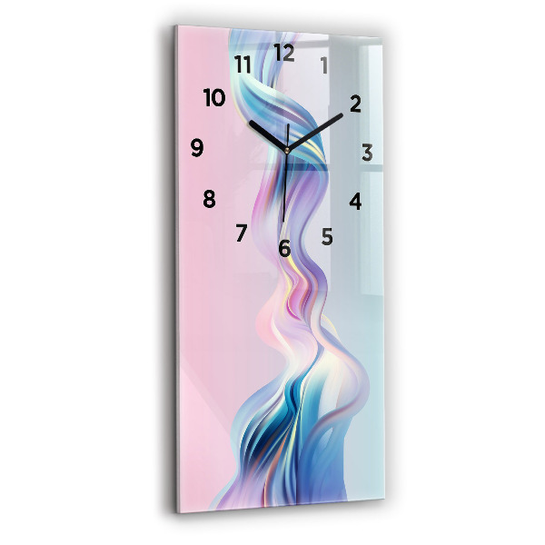 Vertical wall clock Pastel Wave Abstraction