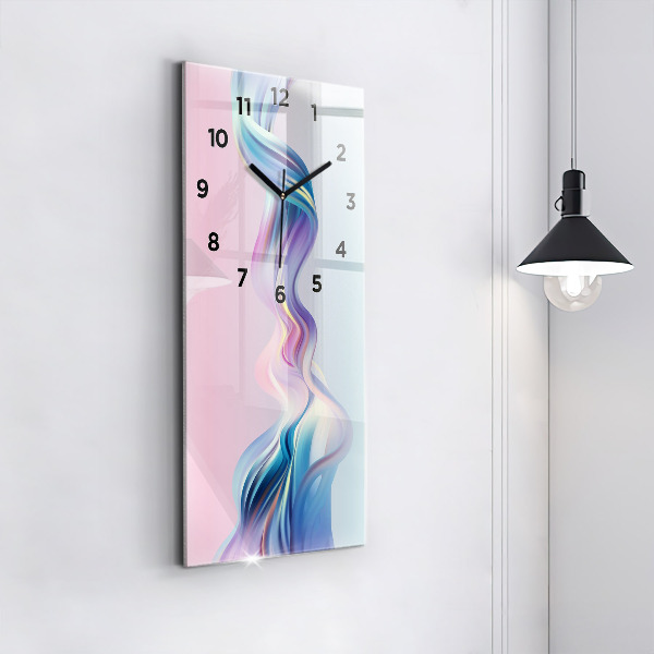 Vertical wall clock Pastel Wave Abstraction