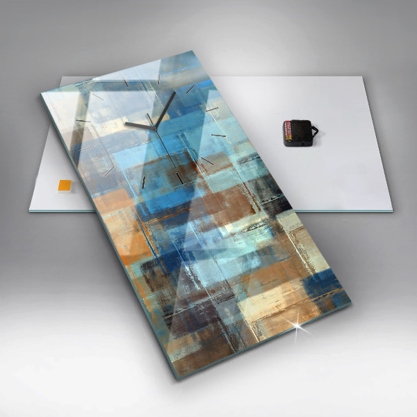 Vertical wall clock Colorful background - abstract