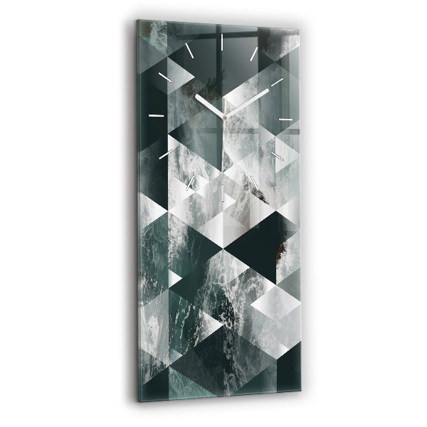 Vertical wall clock Abstract sea waves