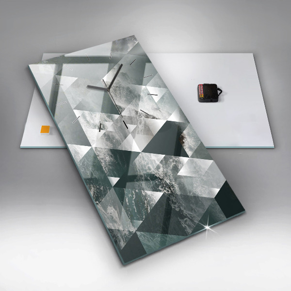 Vertical wall clock Abstract sea waves