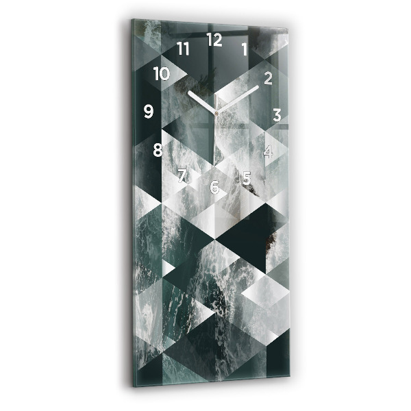 Vertical wall clock Abstract sea waves