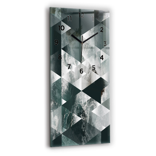 Vertical wall clock Abstract sea waves