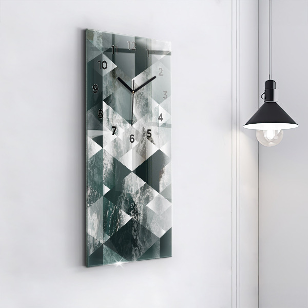 Vertical wall clock Abstract sea waves