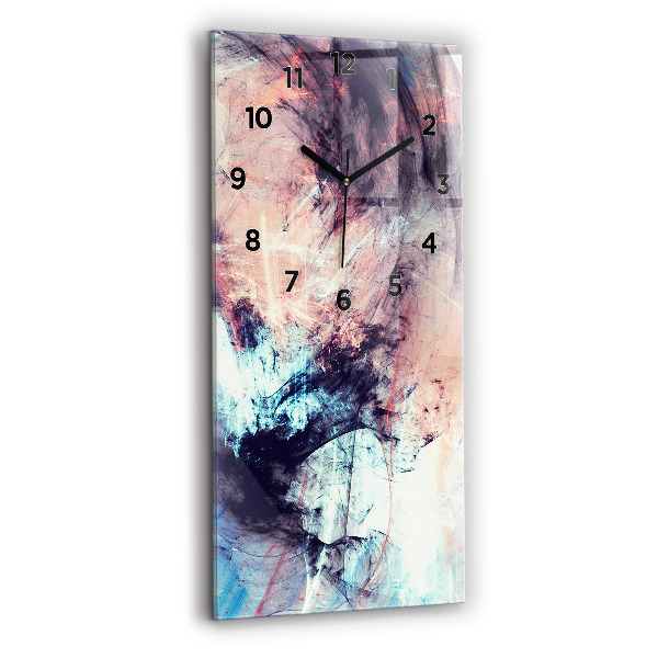 Vertical wall clock Abstract painting