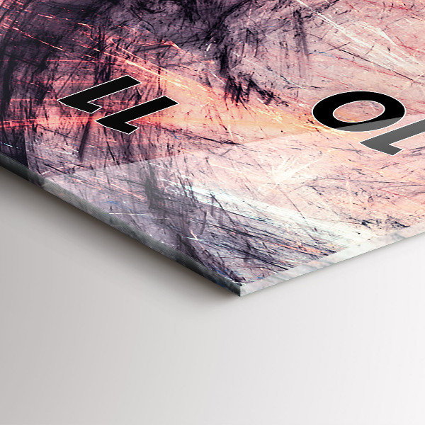 Vertical wall clock Abstract painting