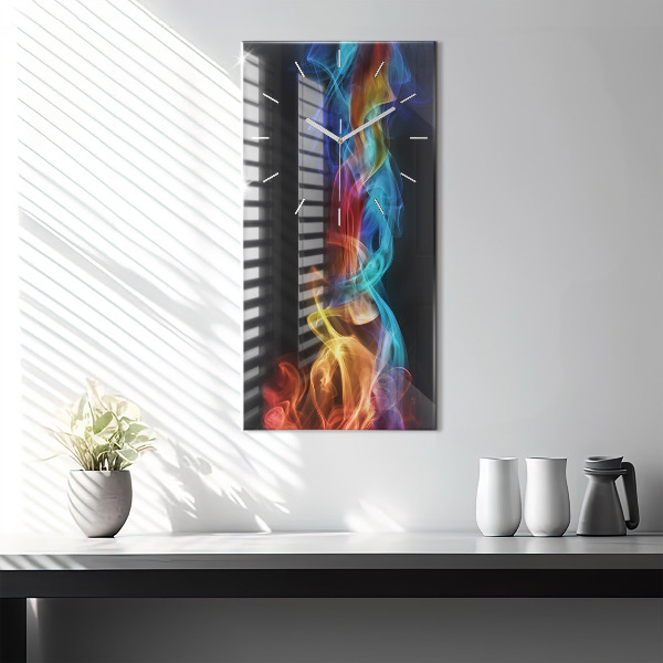 Vertical wall clock Abstract colorful lines