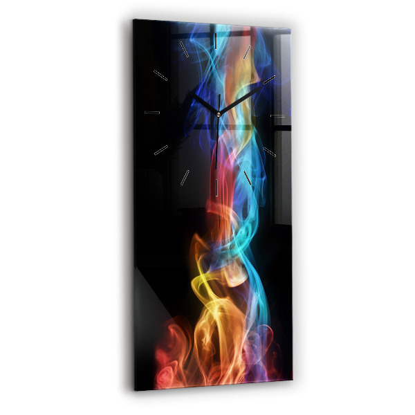 Vertical wall clock Abstract colorful lines
