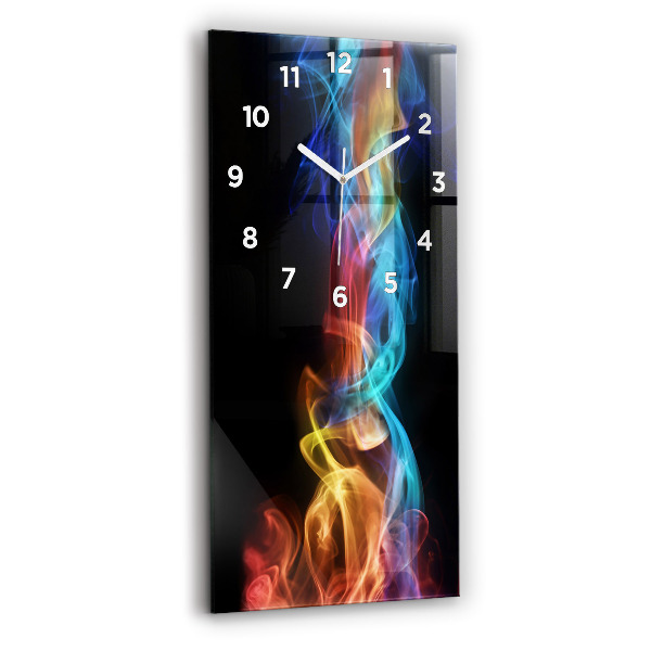 Vertical wall clock Abstract colorful lines