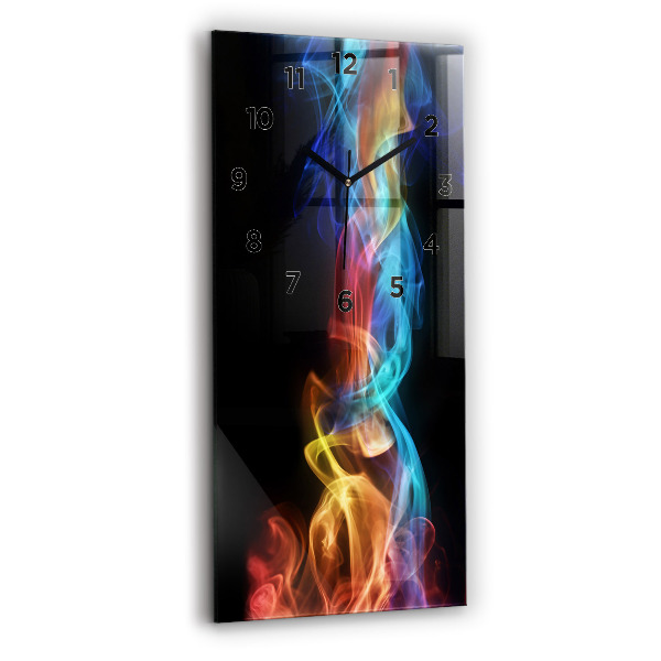 Vertical wall clock Abstract colorful lines