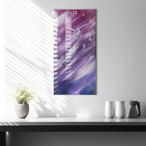 Vertical wall clock Acrylic paint texture