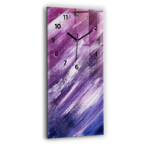 Vertical wall clock Acrylic paint texture