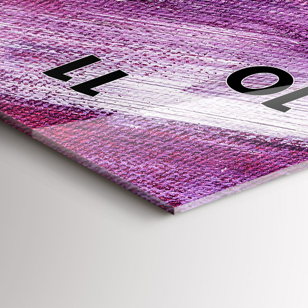 Vertical wall clock Acrylic paint texture