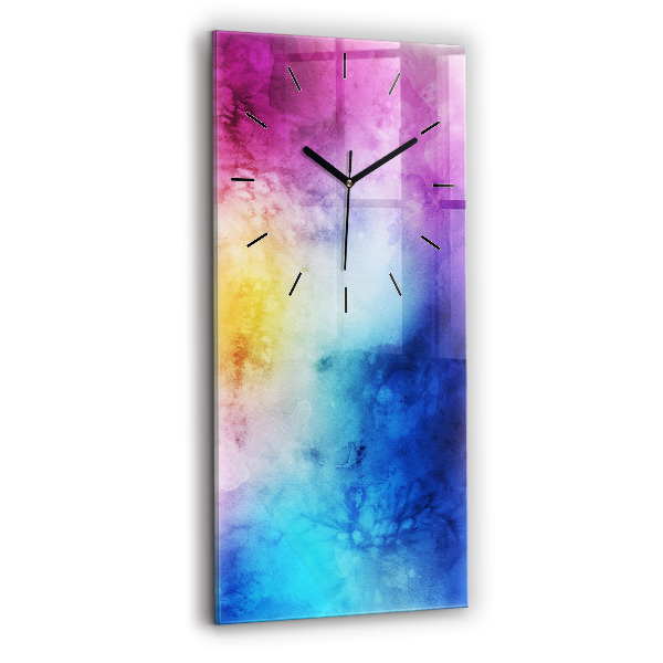 Vertical wall clock Colored Spots