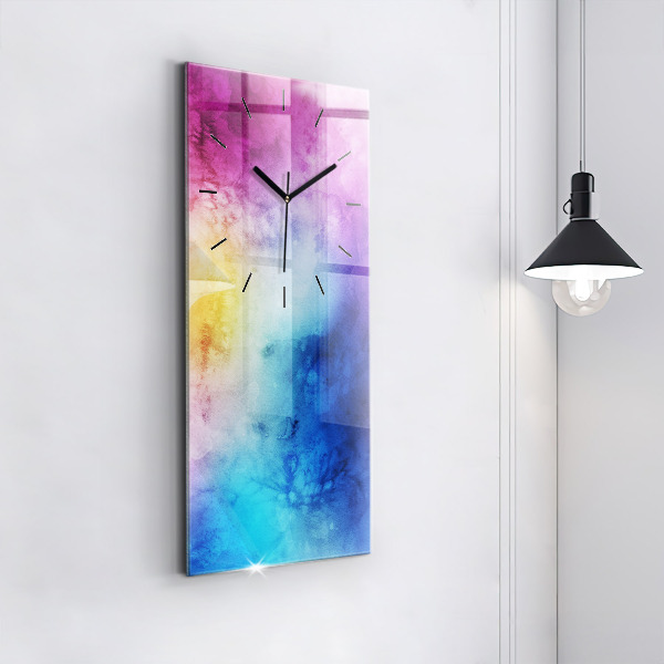 Vertical wall clock Colored Spots