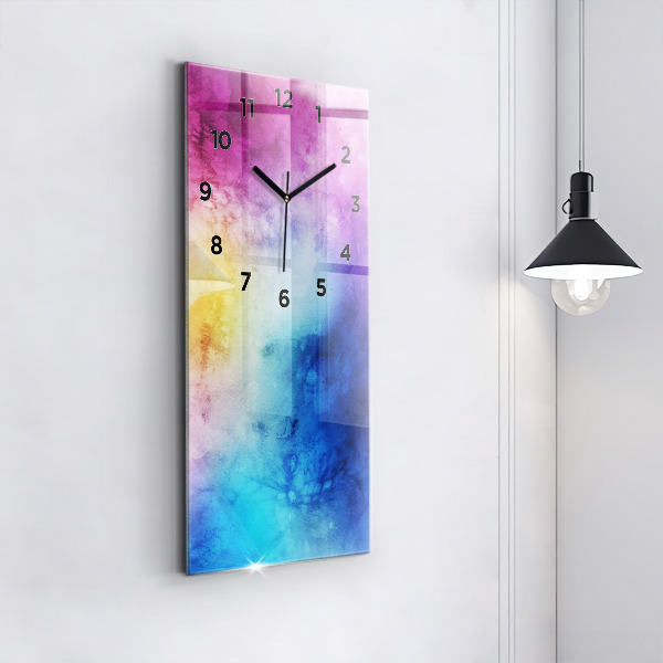 Vertical wall clock Colored Spots