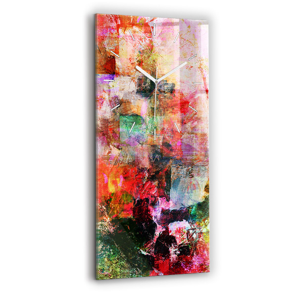 Vertical wall clock Abstract composition