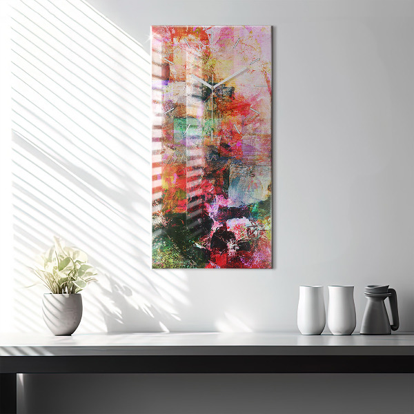 Vertical wall clock Abstract composition