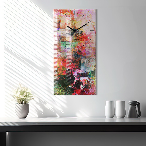 Vertical wall clock Abstract composition