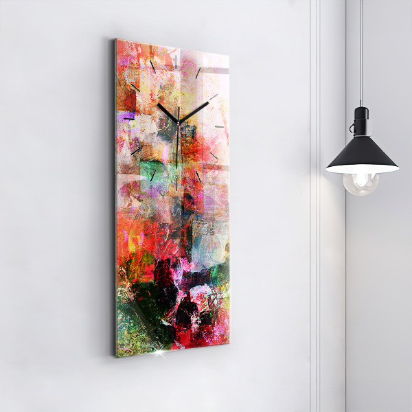 Vertical wall clock Abstract composition
