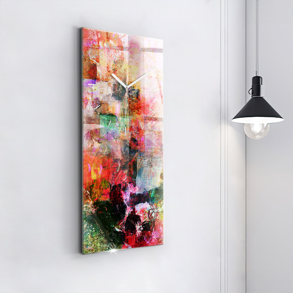 Vertical wall clock Abstract composition