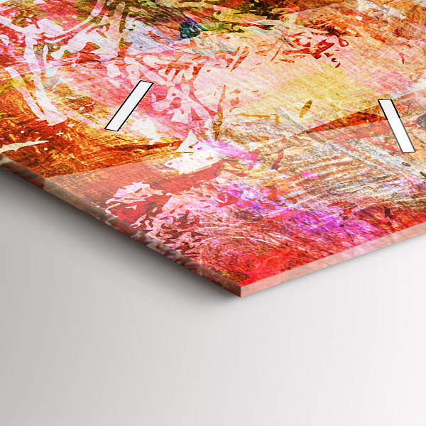 Vertical wall clock Abstract composition