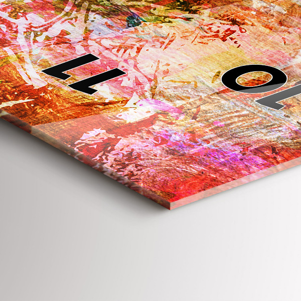 Vertical wall clock Abstract composition