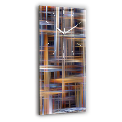 Vertical wall clock Abstract geometry