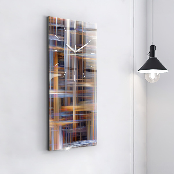 Vertical wall clock Abstract geometry