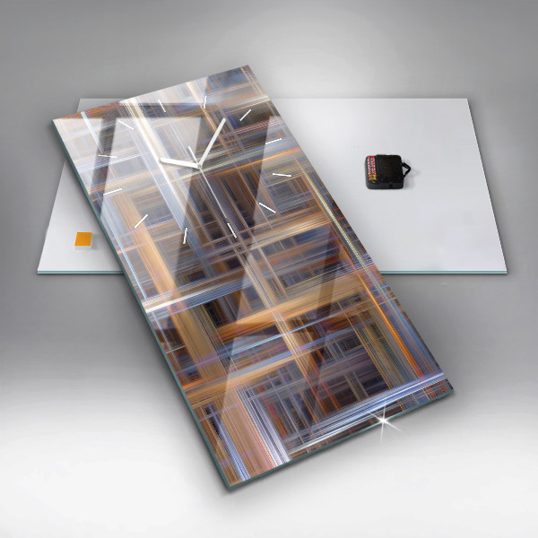 Vertical wall clock Abstract geometry