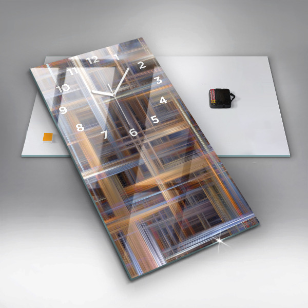 Vertical wall clock Abstract geometry