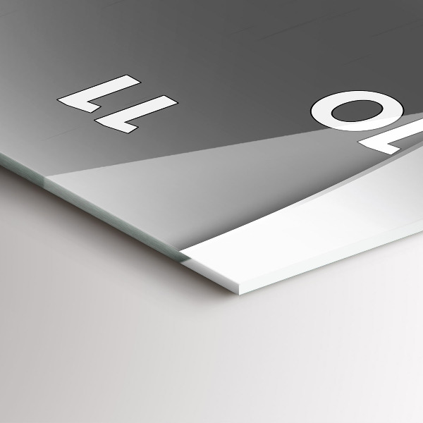 Vertical wall clock Silver lines