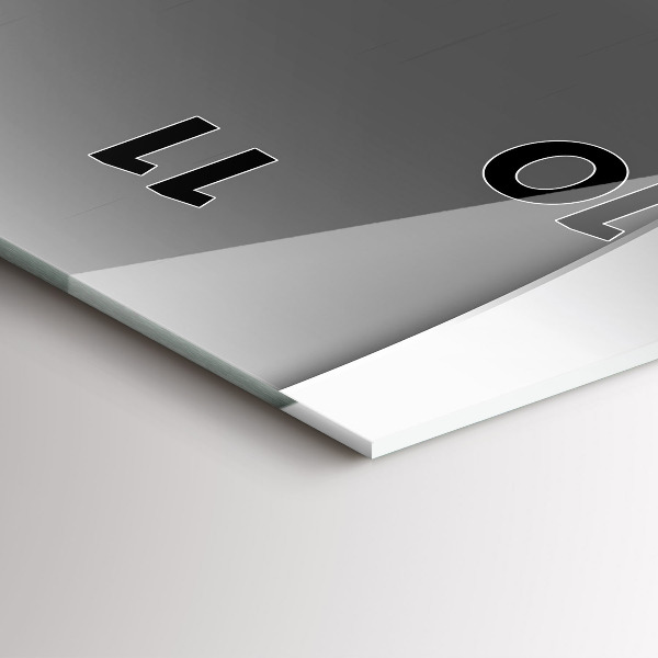 Vertical wall clock Silver lines