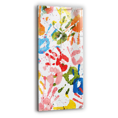 Vertical wall clock Children's handprints