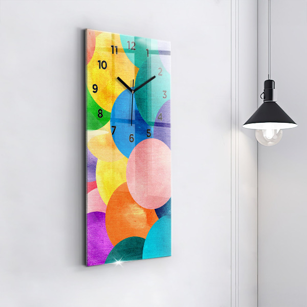 Vertical wall clock Abstract circles