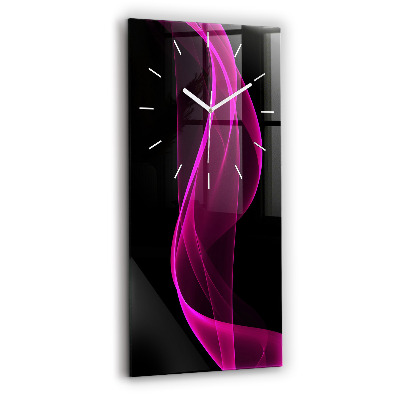 Vertical wall clock Pink abstraction
