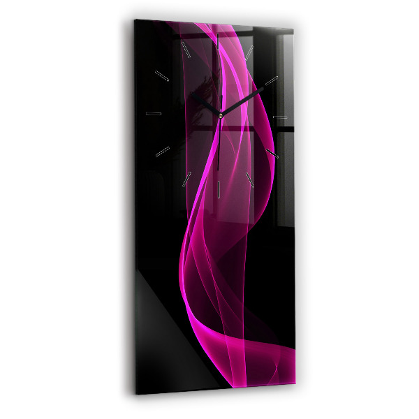 Vertical wall clock Pink abstraction