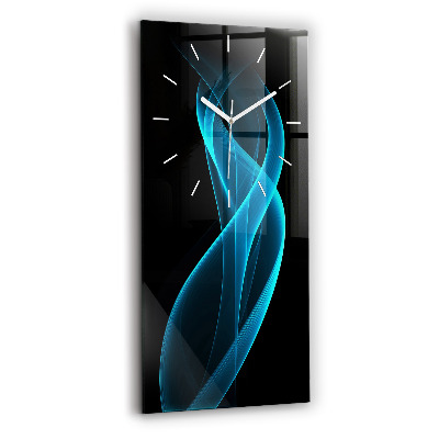 Vertical wall clock Blue abstraction
