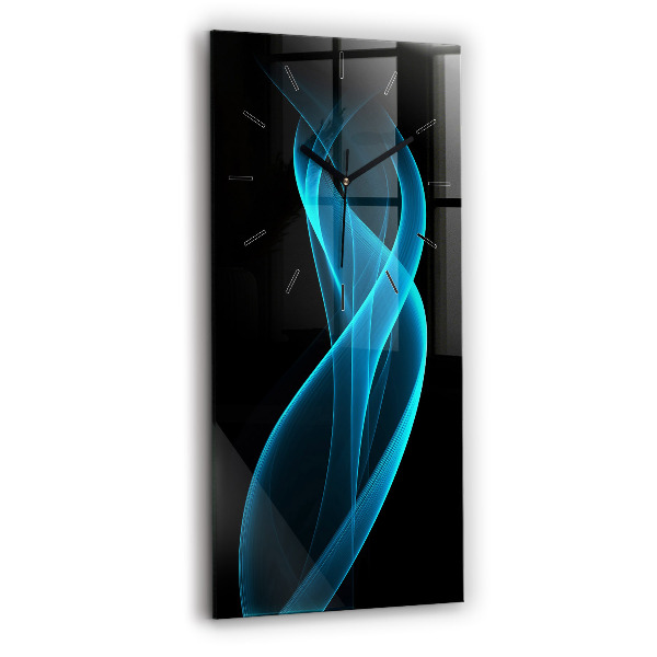 Vertical wall clock Blue abstraction