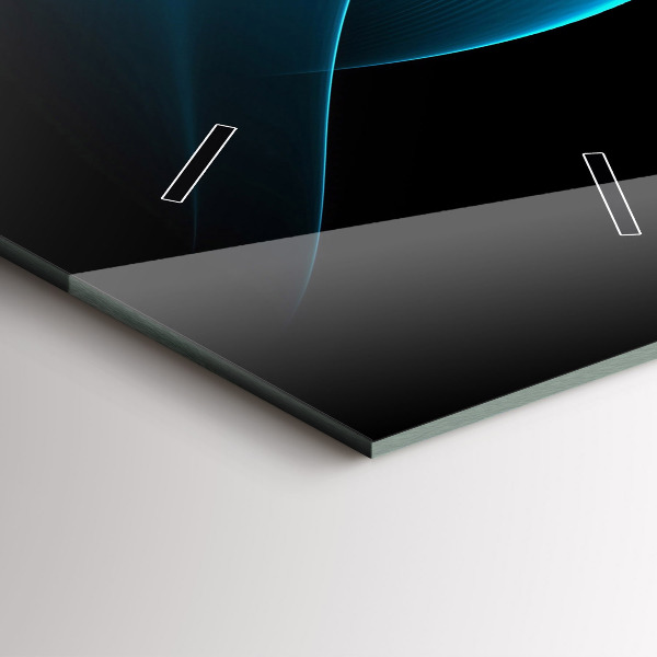 Vertical wall clock Blue abstraction