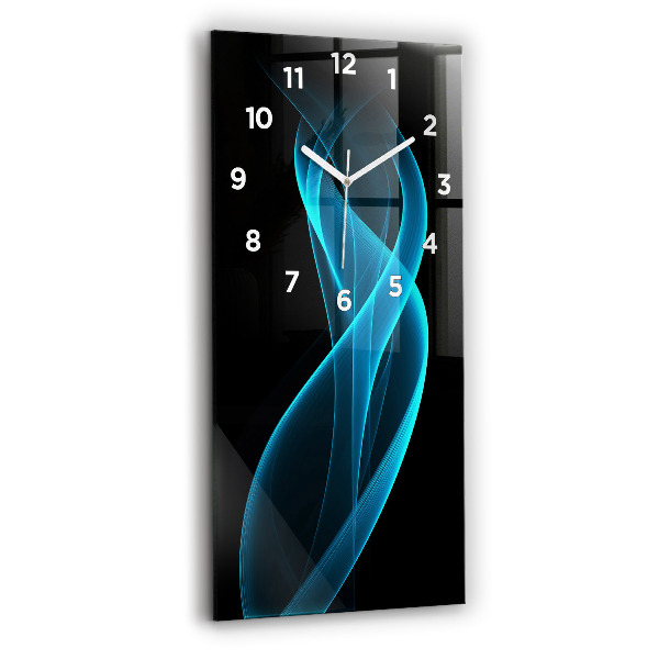 Vertical wall clock Blue abstraction